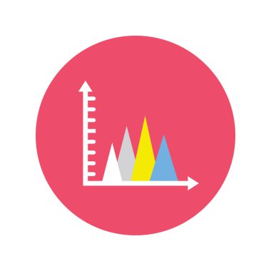 Area chart Vector Icon which can be easily modified or edit