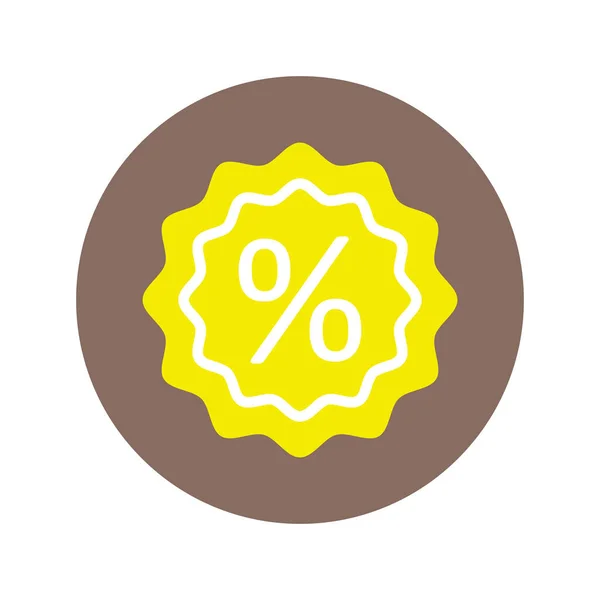 Percentage Badge Vector Icon Which Can Easily Modified Edit — ストックベクタ