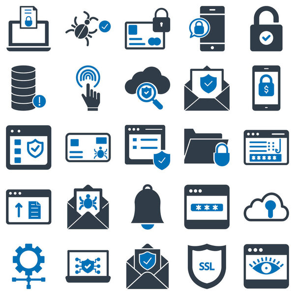 значок кибербезопасности, который может быть легко изменен или отредактирован