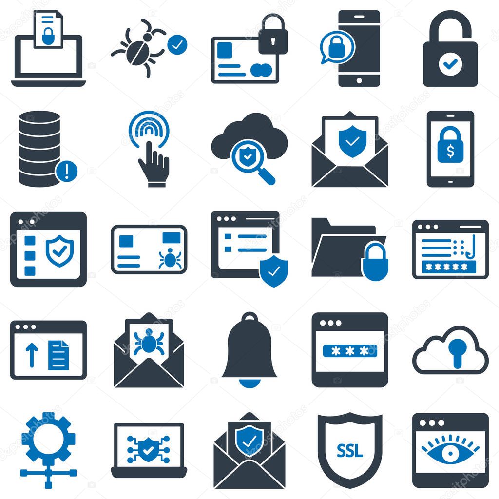 Cyber Security  Icon which can be easily modified or edit