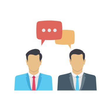 Kolayca düzenleyebilen veya düzenleyebilen iş sohbet vektörü simgesi