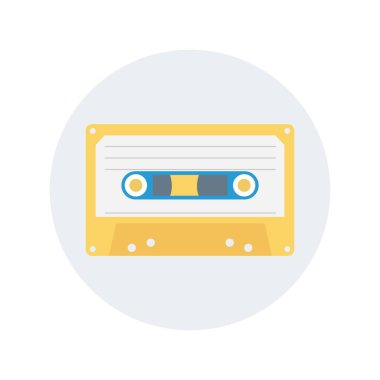 Audio cassette Icon Vector which can be easily modified or edit