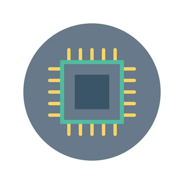 Computer Chip Icon Vector Die Gemakkelijk Kan Worden Gewijzigd Bewerkt — Stockvector