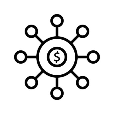 Kolayca değiştirilebilen ya da düzenlenebilen iş ağı vektör simgesi