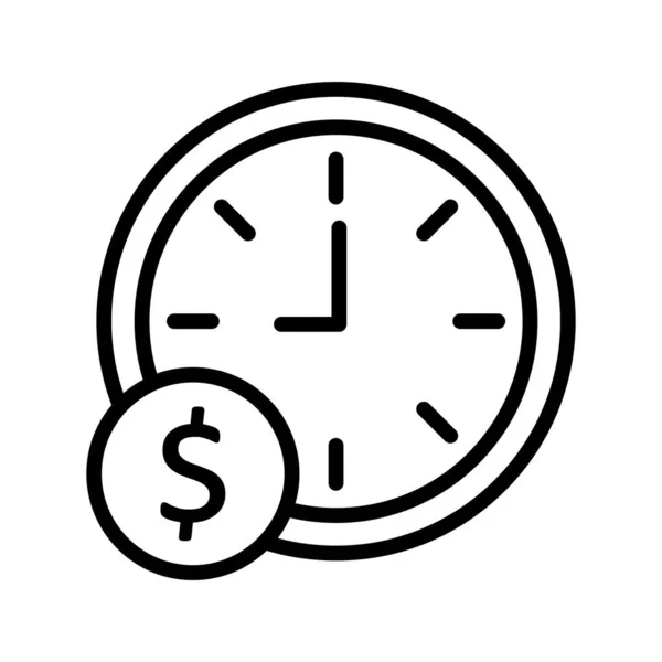 Time Money Vector Icon Which Can Easily Modified Edit — Stock Vector