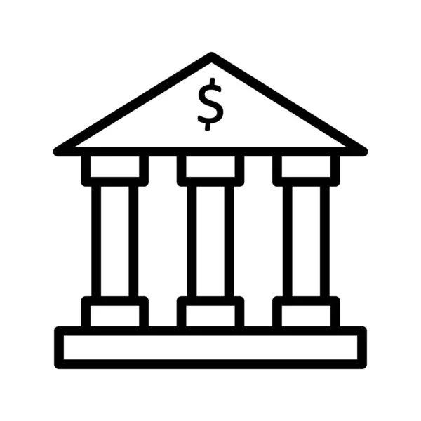 Εικονίδιο Διανυσματικού Τράπεζας Οποίο Μπορεί Εύκολα Τροποποιηθεί Επεξεργαστεί — Διανυσματικό Αρχείο