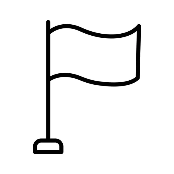 Icono Vector Bandera Blanco Que Puede Modificar Editar Fácilmente — Archivo Imágenes Vectoriales