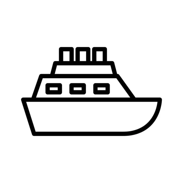 Boat Vector Icon Which Can Easily Modified Edit — Διανυσματικό Αρχείο