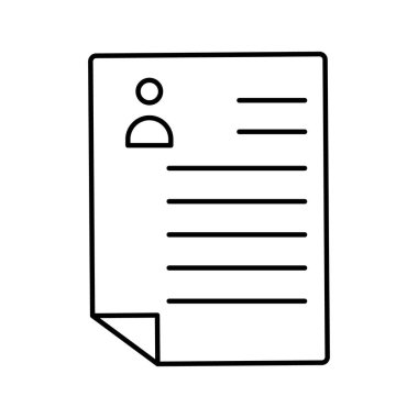 Kolayca değiştirilebilen veya düzenlenebilen kariyer özet vektör simgesi