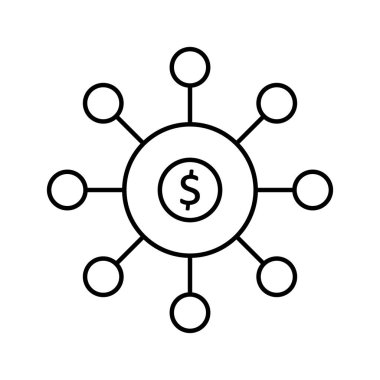 Kolayca değiştirilebilen ya da düzenlenebilen iş ağı vektör simgesi