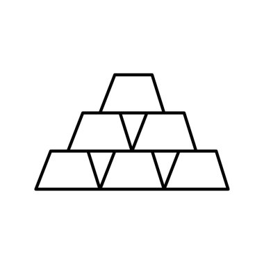 Kolayca değiştirilebilen veya düzenlenebilen altın çubuk vektör simgesi