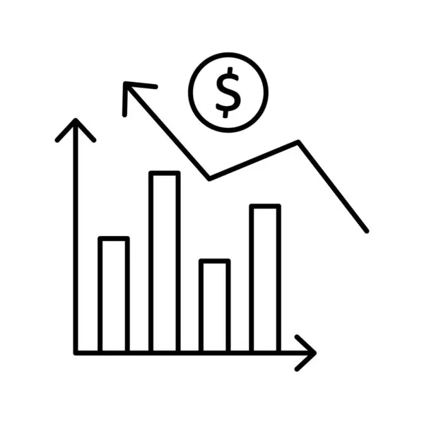 簡単に変更または編集することができる資本市場ベクトルアイコン — ストックベクタ