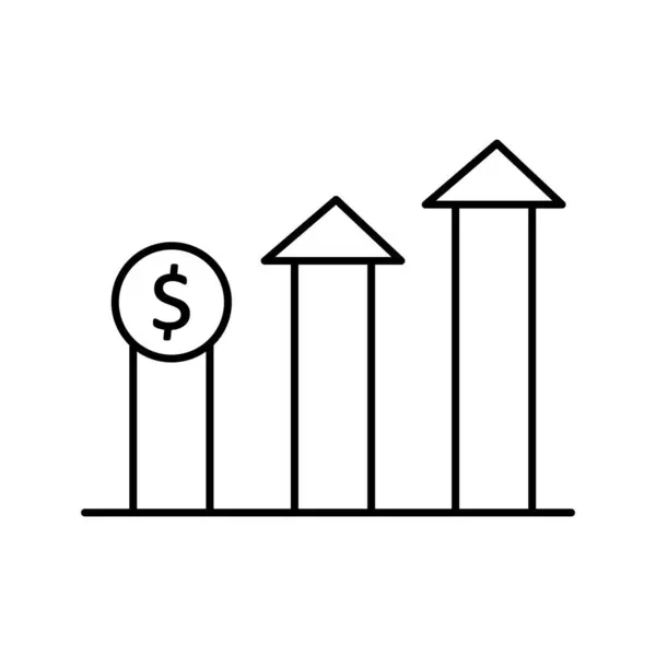 Investment Graph Icon Vector Icon Which Can Easily Modified Edit — Vettoriale Stock