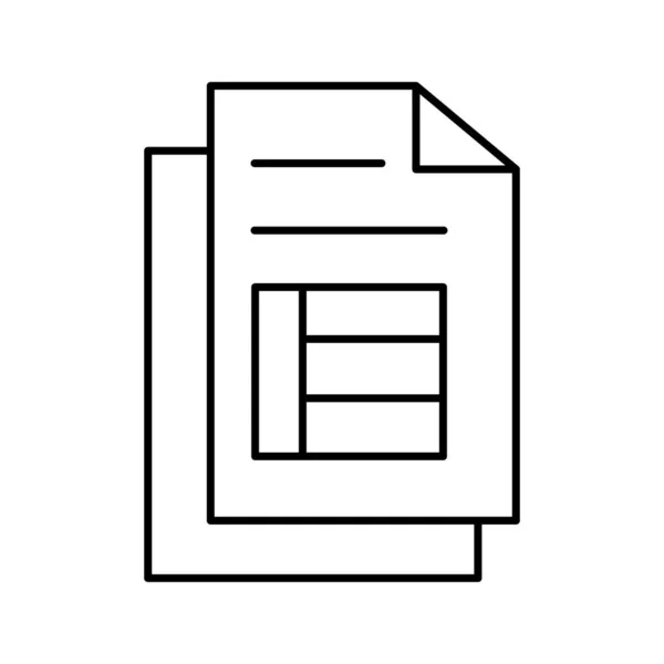 Blank Invoice Vector Icon Which Can Easily Modified Edit — Διανυσματικό Αρχείο