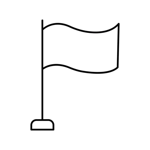 Icono Vector Bandera Blanco Que Puede Modificar Editar Fácilmente — Archivo Imágenes Vectoriales