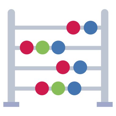 Abaküs izole edilmiş Vektör simgesi kolayca düzenleyebilir ya da değiştirebilir