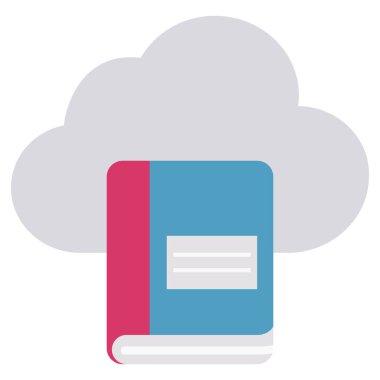 Bulut Kütüphanesi izole edilmiş Vektör simgesi kolayca düzenleyebilir ya da değiştirebilir