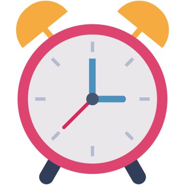 Alarm saati izole edilmiş vektör simgesi kolayca değiştirilebilir veya düzenlenebilir