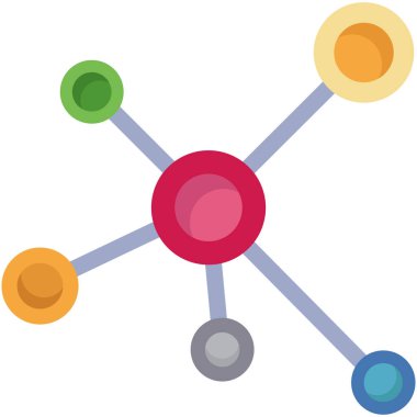 Moleküller Kolayca değiştirilebilir veya düzenlenebilir Vektör simgesi