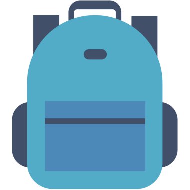 Okul Çantası İzole Vektör simgesi Kolayca düzenleyebilen veya değiştirebilen