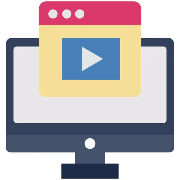 Video Streaming Isolated Vector Icon Which Can Easily Modify Edit — Stock Vector