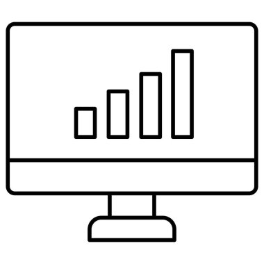İş İstatistikleri Kolayca düzenleyebilen ve düzenleyebilen izole edilmiş Vektör simgesi