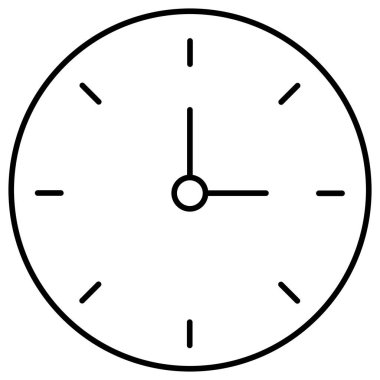 Kolayca düzenleyebilen ve düzenleyebilen Saat İzole Vektör simgesi