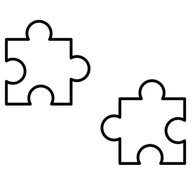 Kolayca düzenleyebilen ve düzenleyebilen Yapboz parçası izole edilmiş Vektör simgesi