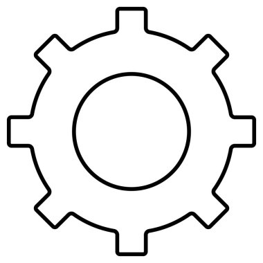 Cogwheel izole Vektör simgesi kolayca düzenleyebilir ya da değiştirebilir