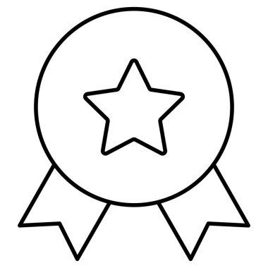 Yıldız rozeti izole edilmiş Vektör simgesi kolayca düzenlenebilir ya da değiştirilebilir