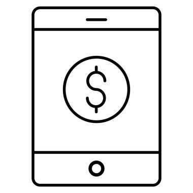 Çevrimiçi kazanç sağlayan izole vektör simgesi kolayca değiştirilebilir veya düzenlenebilir