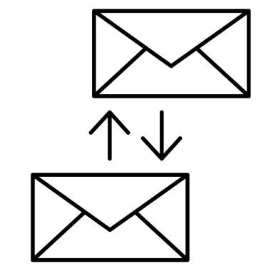 İleti değişimi izole edilmiş vektör simgesi kolayca düzenlenebilir ya da değiştirilebilir