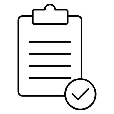 Onaylanmış Liste İzole Vektör simgesi Kolayca değiştirilebilir veya düzenlenebilir