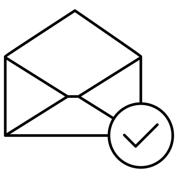Verifiziertes Isoliertes Vektor Symbol Für Mails Das Leicht Geändert Oder — Stockvektor