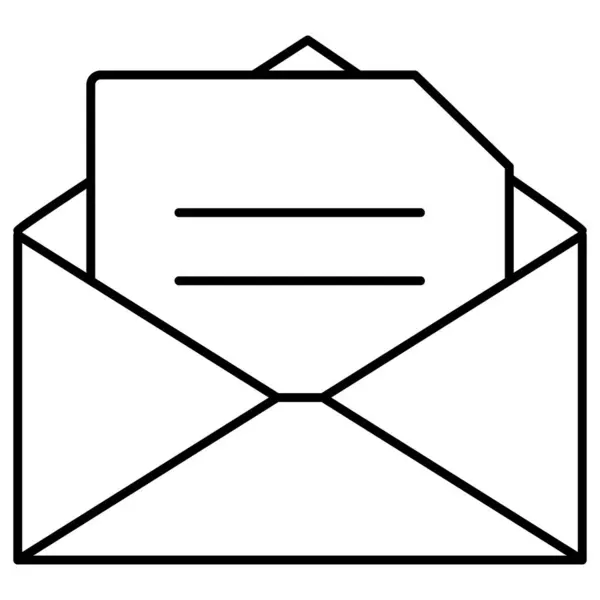 Envolvente Correo Electrónico Icono Vector Aislado Que Puede Modificar Editar — Archivo Imágenes Vectoriales