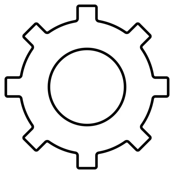 Roue Dentée Isolée Icône Vectorielle Qui Peut Facilement Modifier Modifier — Image vectorielle