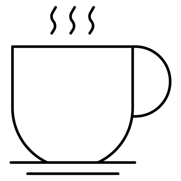コーヒーカップ簡単に変更または編集することができます絶縁ベクトルアイコン — ストックベクタ