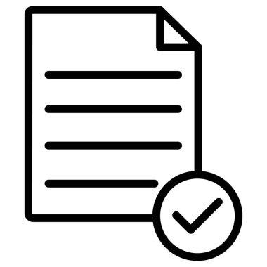 Onaylanmış Liste İzole Vektör simgesi Kolayca değiştirilebilir veya düzenlenebilir