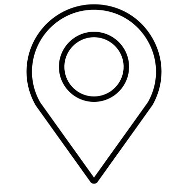 Konum izole edilmiş vektör simgesi, konum, hedef, konum pin, işaretleyici, pin, yer, konumlandırma, GPS, konum pin, harita pin, navigasyon, yer tutucu kolaylıkla düzenleyebilir