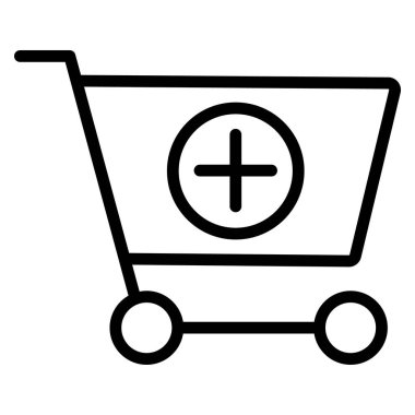 Kolayca düzenleyebilen veya düzenleyebilen Cart İzole Vektör simgesi ekle
