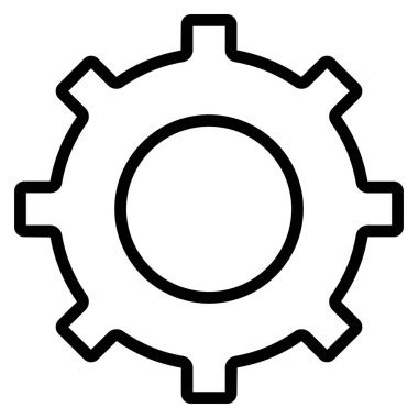 Cogwheel izole Vektör simgesi kolayca düzenleyebilir ya da değiştirebilir