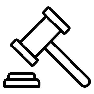 Yargıç Tokmak Vektör simgesini izole etti. Bu simge kolayca değiştirilebilir ya da düzenlenebilir