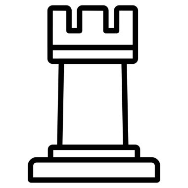 Satranç taşı yalıtılmış vektör simgesi kolayca düzenleyebilir ya da değiştirebilir