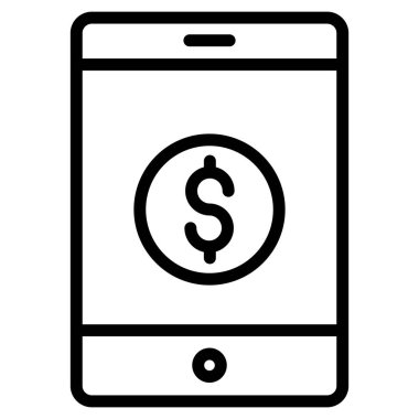 Çevrimiçi kazanç sağlayan izole vektör simgesi kolayca değiştirilebilir veya düzenlenebilir