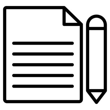 İçerik yazma izole edilmiş vektör simgesi kolayca düzenleyebilir ya da değiştirebilir