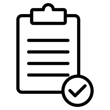 Onaylanmış Liste İzole Vektör simgesi Kolayca değiştirilebilir veya düzenlenebilir