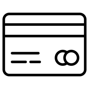 Kolayca düzenleyebilen veya düzenleyebilen kredi kartı izole edilmiş Vektör simgesi