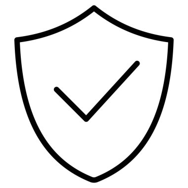 Koruma kalkanı izole edilmiş vektör simgesi kolayca değiştirilebilir ya da düzenlenebilir