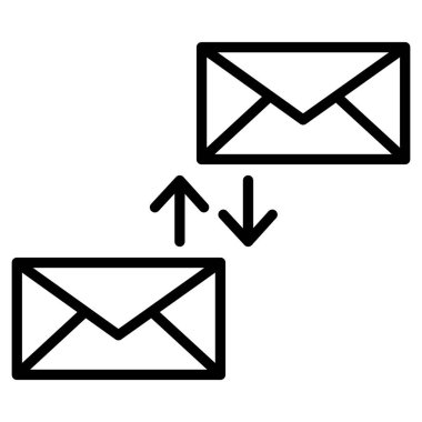 İleti değişimi izole edilmiş vektör simgesi kolayca düzenlenebilir ya da değiştirilebilir