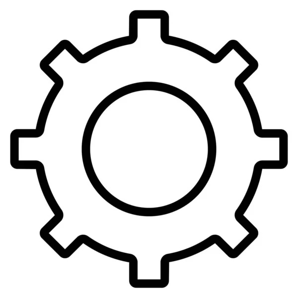 Cogwheel Isolated Vector Ícone Que Pode Facilmente Modificar Editar — Vetor de Stock